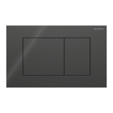 Cutout image of Geberit Sigma40 Square Black Glass Dual Flush Plate
